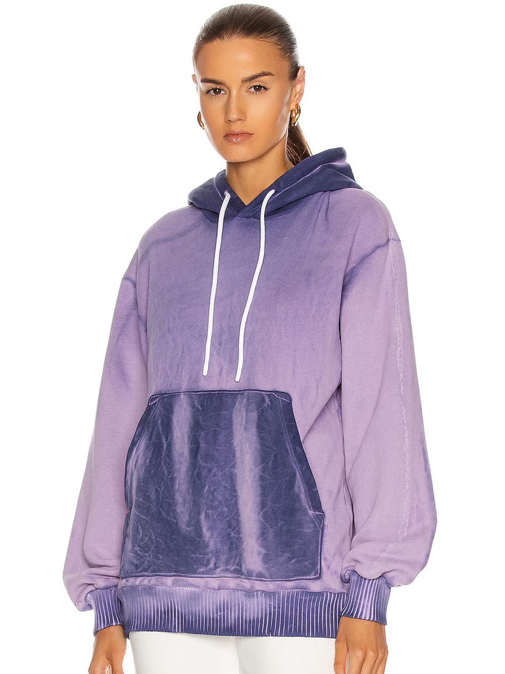 Cotton Citizen Brooklyn Oversized Hoodie Pullover Sweatshirt in Lilac Mix XS